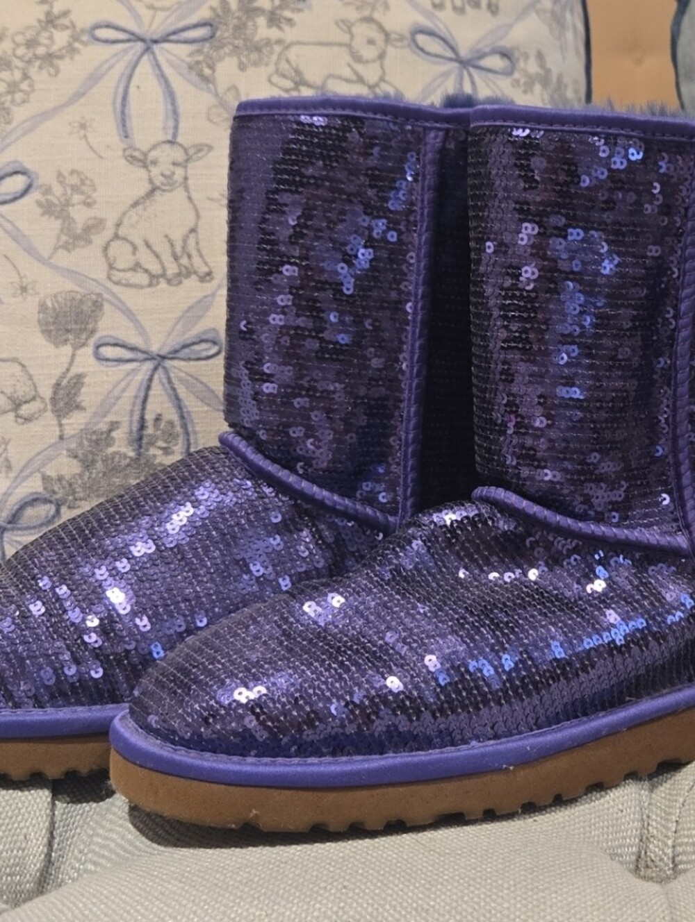 UGG Purple Sequin Classic Boot